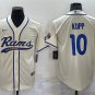 Activewear  Uniform #10 Cooper Kupp Jerseys Cream Baseball CoolBase Shirt