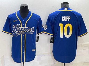 Activewear  Uniform #10 Cooper Kupp Jerseys Royal Baseball CoolBase Shirt