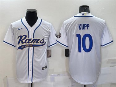 Activewear  Uniform #10 Cooper Kupp Jerseys White Baseball CoolBase Shirt