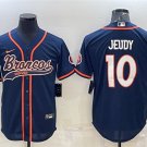 Activewear  Uniform #10 Jerry Jeudy Jerseys Navy Baseball CoolBase Shirt