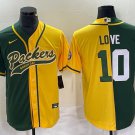 Activewear  Uniform #10 Jordan Love Jerseys Green