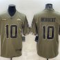 Activewear  Uniform #10 Justin Herbert Jerseys 2022 Olive Salute Service Limited Shirt