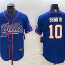 Activewear  Uniform #10 Khalil Shakir Jerseys Blue Baseball CoolBase Shirt