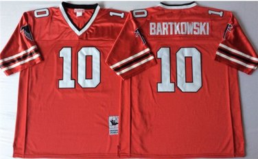Activewear  Uniform #10 Steve Bartkowski Jerseys Vintage Red Throwback Shirt