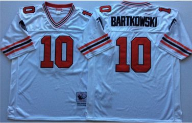 Activewear  Uniform #10 Steve Bartkowski Jerseys Vintage White Throwback Shirt