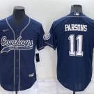 Activewear  Uniform #11 Micah Parsons Jerseys Navy Baseball CoolBase Shirt