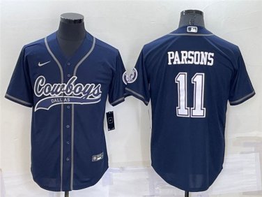 Activewear  Uniform #11 Micah Parsons Jerseys Navy Baseball CoolBase Shirt