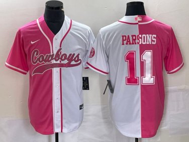 Activewear  Uniform #11 Micah Parsons Jerseys Split Pink