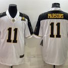 Activewear  Uniform #11 Micah Parsons Jerseys Thanksgiving White Gold Limited Shirt
