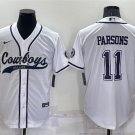 Activewear  Uniform #11 Micah Parsons Jerseys White Baseball CoolBase Shirt