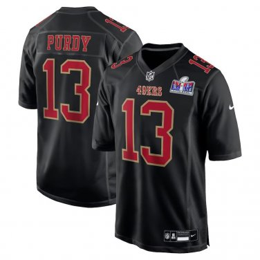 Activewear  Uniform #13 Brock Purdy Jerseys Black 2024 Super Bowl LVIII Shirt
