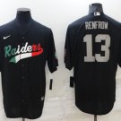 Activewear  Uniform #13 Hunter Renfrow Jerseys Black Mexico Baseball CoolBase Shirt