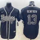 Activewear  Uniform #13 Hunter Renfrow Jerseys Black RFLCTV Baseball CoolBase Shirt