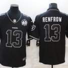 Activewear  Uniform #13 Hunter Renfrow Jerseys Black Shadow 60th Patch Limited Shirt