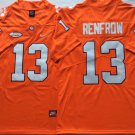 Activewear  Uniform #13 Hunter Renfrow Jerseys Orange Clemson Tigers Shirt