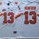 Activewear  Uniform #13 Hunter Renfrow Jerseys White Clemson Tigers Shirt