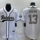 Activewear  Uniform #13 Hunter Renfrow Jerseys White Silver Baseball CoolBase Shirt