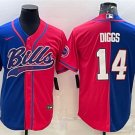 Activewear  Uniform #14 Stefon Diggs Jerseys Split Blue