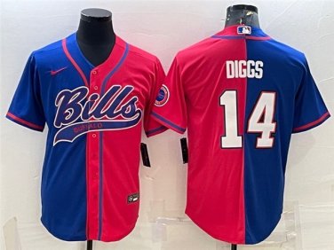 Activewear  Uniform #14 Stefon Diggs Jerseys Split Blue