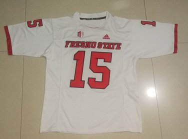 Activewear  Uniform #15 Davante Adams Jerseys White Fresno Bulldogs Shirt