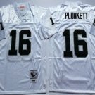 Activewear  Uniform #16 Jim Plunkett Jerseys M&N Vintage White Throwback Shirt