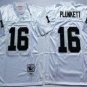 Activewear  Uniform #16 Jim Plunkett Jerseys M&N Vintage White Throwback Shirt