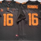 Activewear  Uniform #16 Peyton Manning Jerseys Gray Volunteers College Shirt