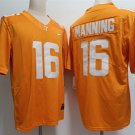 Activewear  Uniform #16 Peyton Manning Jerseys Orange Volunteers College Shirt