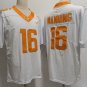 Activewear  Uniform #16 Peyton Manning Jerseys White Volunteers College Shirt