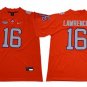Activewear  Uniform #16 Trevor Lawrence Jerseys Orange Tigers College Shirt