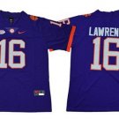 Activewear  Uniform #16 Trevor Lawrence Jerseys Purple Tigers College Shirt