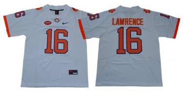 Activewear  Uniform #16 Trevor Lawrence Jerseys White Tigers College Shirt
