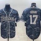 Activewear  Uniform #17 Davante Adams Jerseys Gray Camo Baseball CoolBase Shirt