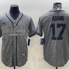 Activewear  Uniform #17 Davante Adams Jerseys Grey Gridiron Baseball CoolBase Shirt