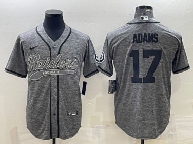 Activewear  Uniform #17 Davante Adams Jerseys Grey Gridiron Baseball CoolBase Shirt