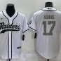 Activewear  Uniform #17 Davante Adams Jerseys White Grey Baseball CoolBase Shirt