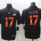 Activewear  Uniform #17 Josh Allen Jerseys Black Colorful Fashion Limited Shirt