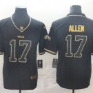 Activewear  Uniform #17 Josh Allen Jerseys Black Golded Edition Limited Shirt