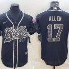 Activewear  Uniform #17 Josh Allen Jerseys Black Golded Edition Limited Shirt