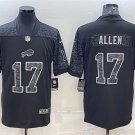 Activewear  Uniform #17 Josh Allen Jerseys Black RFLCTV Limited Shirt