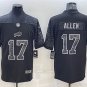 Activewear  Uniform #17 Josh Allen Jerseys Black RFLCTV Limited Shirt
