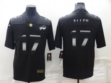 Activewear  Uniform #17 Josh Allen Jerseys Black Shadow Fashion Limited Shirt