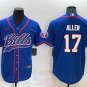 Activewear  Uniform #17 Josh Allen Jerseys Blue Baseball CoolBase Shirt