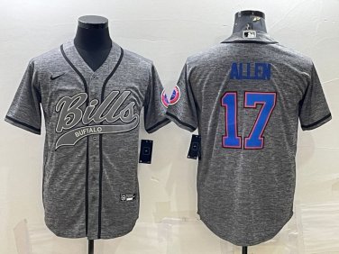 Activewear  Uniform #17 Josh Allen Jerseys Gray Baseball CoolBase Shirt