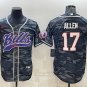 Activewear  Uniform #17 Josh Allen Jerseys Grey