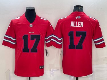Activewear  Uniform #17 Josh Allen Jerseys Red Fashion Limited Shirt