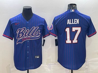 Activewear  Uniform #17 Josh Allen Jerseys Royal Baseball CoolBase Shirt