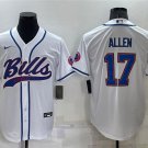 Activewear  Uniform #17 Josh Allen Jerseys White Baseball CoolBase Shirt