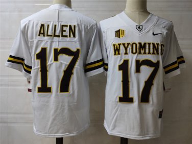 Activewear  Uniform #17 Josh Allen Jerseys White MY Cowboys College Shirt