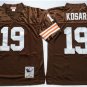 Activewear  Uniform #19 Bernie Kosar Jerseys M&N Vintage Brown Throwback Shirt